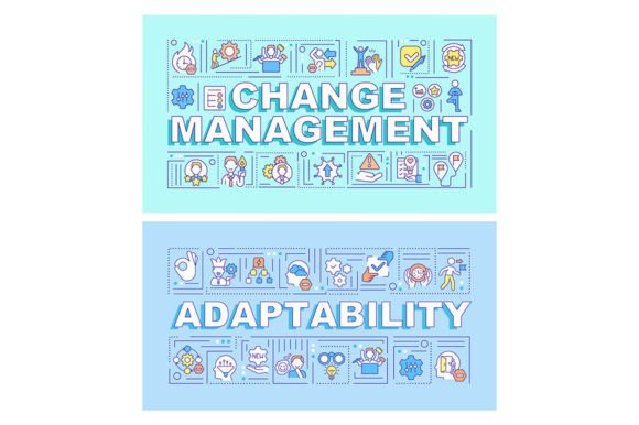 Adaptability Word Concepts Banner Set: A Versatile Design Solution