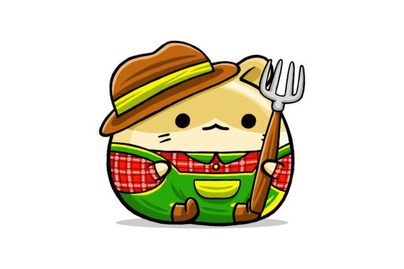Cute Hamster Farmer Cartoon Vector: A Versatile Tool for Creative Projects