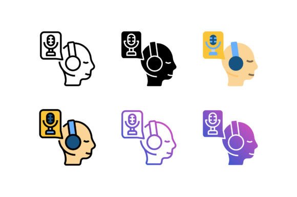 Discover the Versatility of Listening Podcast Icons
