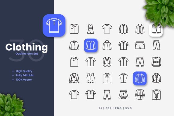 Discover Versatile Clothing Icons for Your Projects