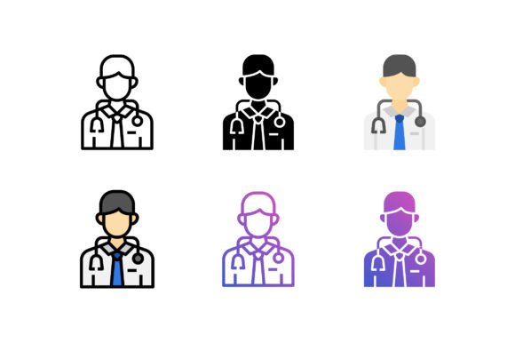 Doctor Man Icon: A Versatile and Customizable Vector Solution