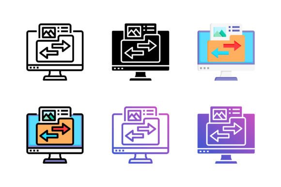 Folder Transfer File Icons: Versatile and Stylish