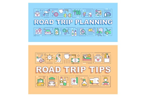 Maximizing Your Road Trip with the Road Trip Tips Word Concepts Banner Set