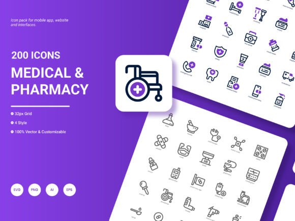 Medical and Pharmacy Icon Pack: A Comprehensive Solution for Modern Design Needs
