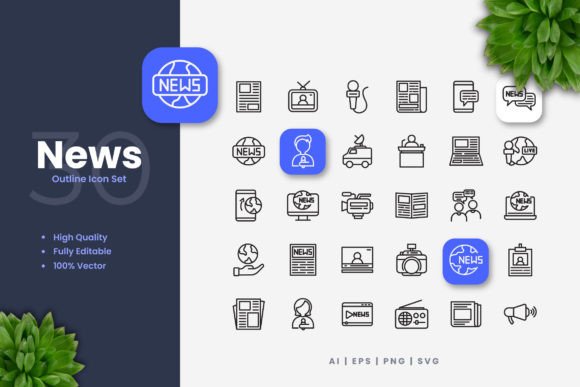 News Icons: Elevating Visual Communication with Simple and Clean Design