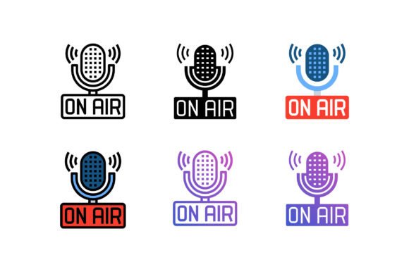 On Air Podcast Icons: Versatile and Customizable for Your Creative Needs