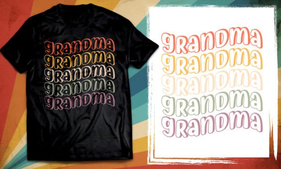 Strategic Use of Supper Grandma T Shirt Design Vectore for Enhanced Branding and Family Bonding