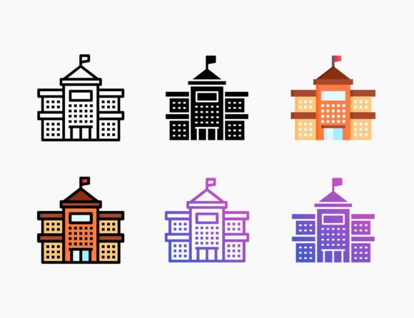 University Building Icon: Versatile and Stylish