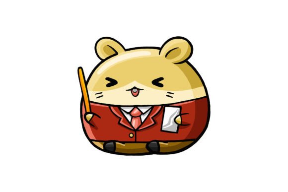 Unlocking Creativity with Cute Hamster Teacher Profession Vector