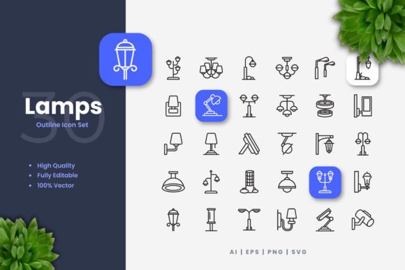 Unlocking Creativity with Lamps Icons: A Versatile Design Solution