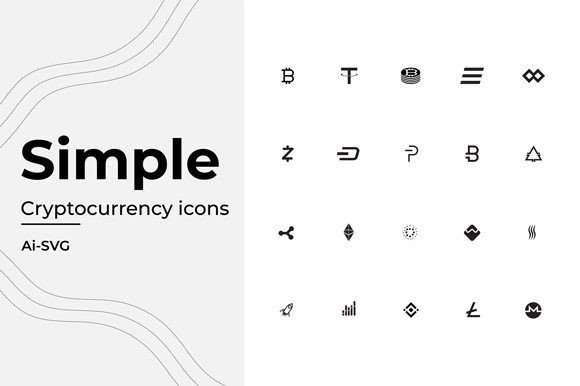 Unlocking Visual Appeal with Simple Cryptocurrency Icons Pack-1